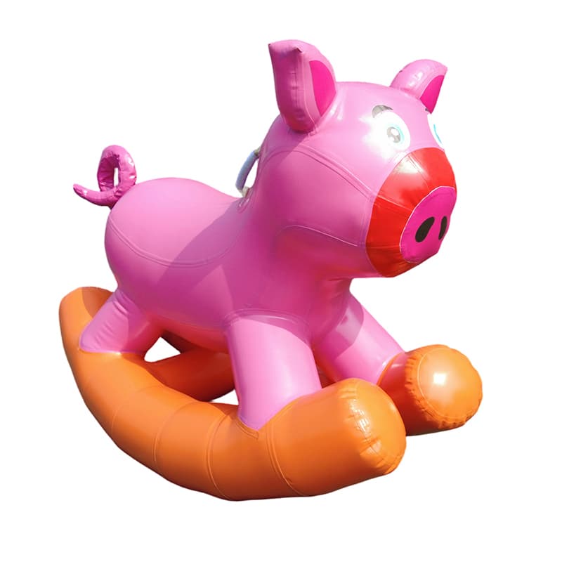 Airtight Inflatable Pink Pig Rocker
